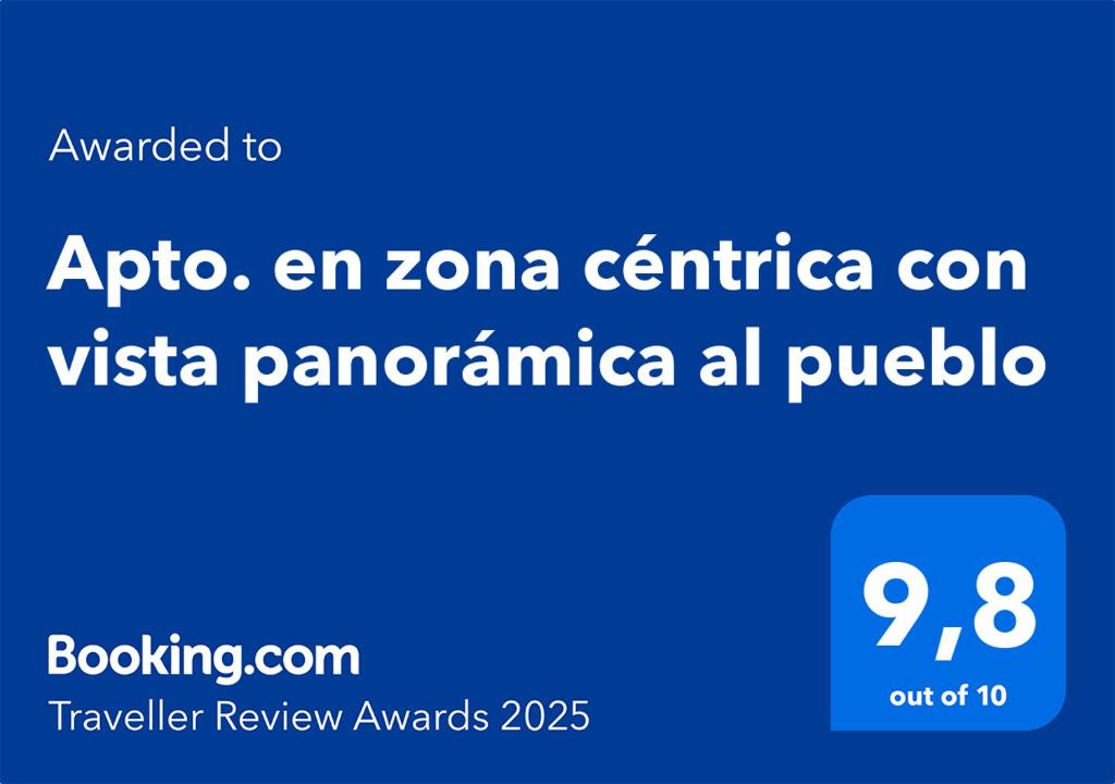 Apto. en zona céntrica con vista panorámica al pueblo