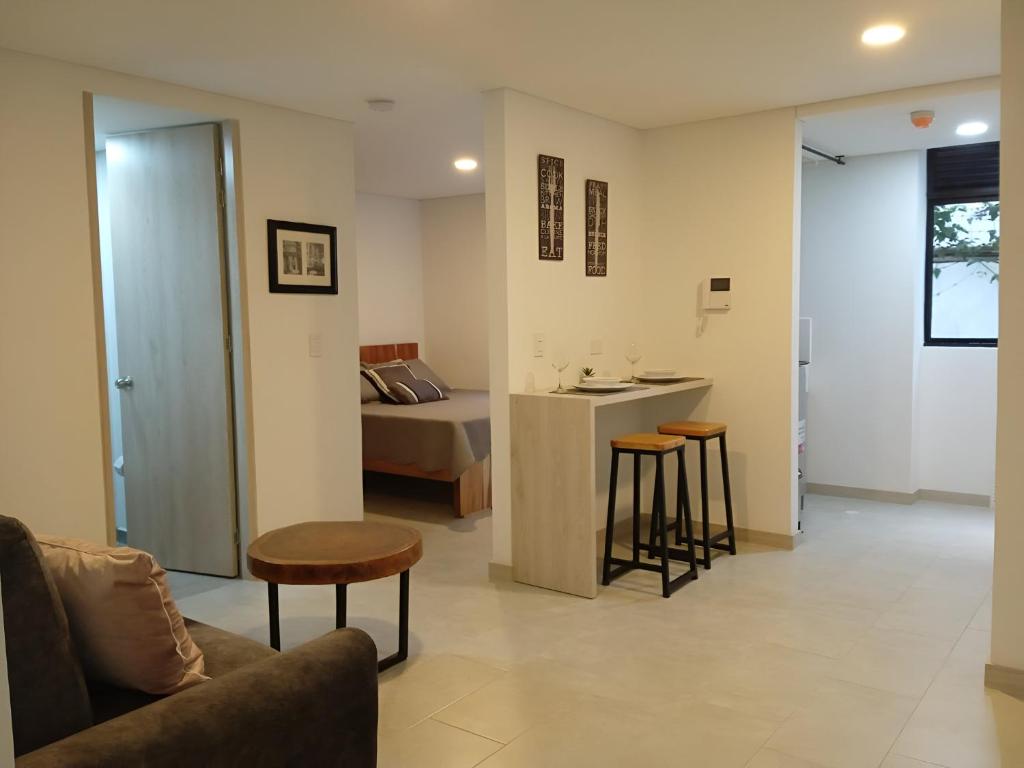 Apartaestudio en el mejor sector de la ciudad de Armenia Quindío, ideal para su descanso y entretenimiento , buena ubicación y cerca a centros comerciales